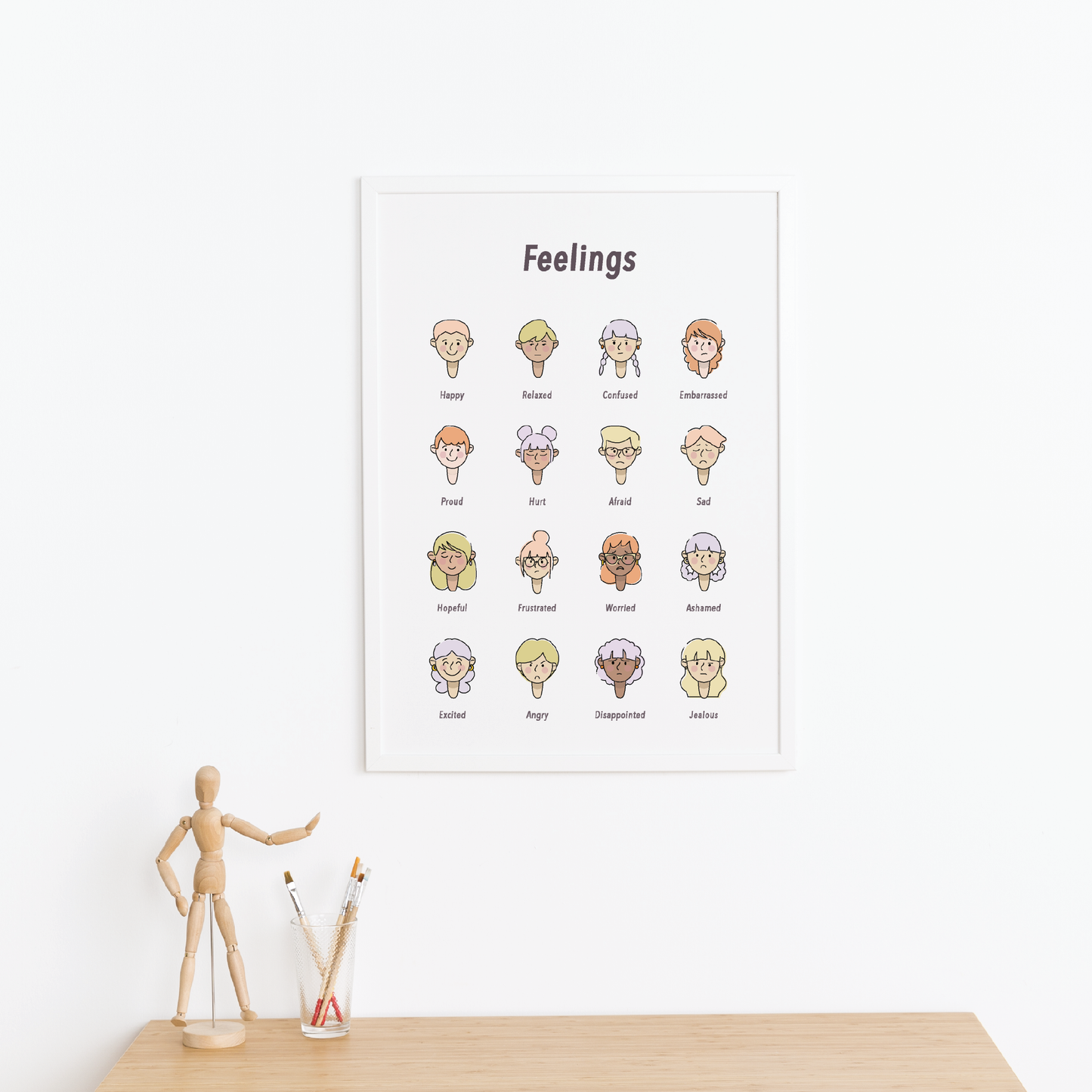 Feelings Poster for Kids – Digital Download